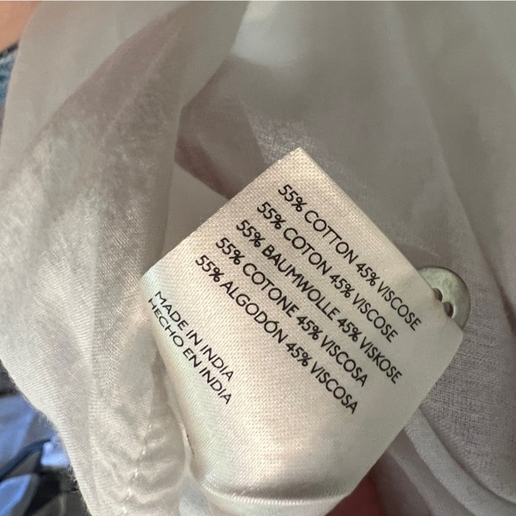 Anthropologie Pilcro Long Sleeve White Button-Front Blouse Cotton Women’s small - Picture 4 of 4